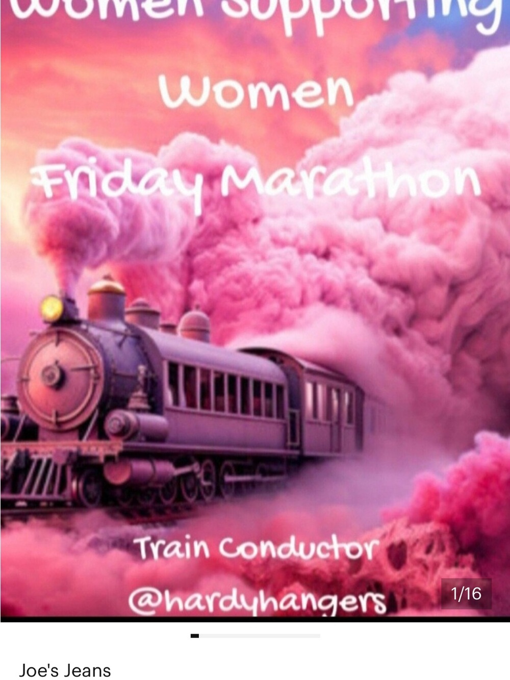 Women supporting women train Fri join me 9 am eastern running all day